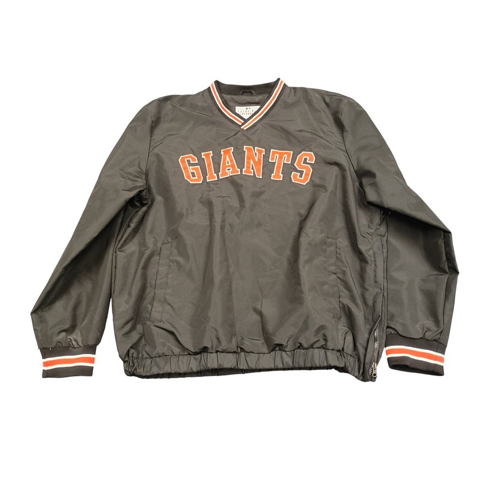 G-III San Francisco Giants Windbreaker Pullover Mens XL Black MLB SF Logo Jacket